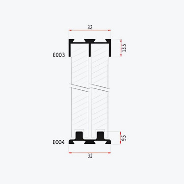Sliding doors extrusion - E003/E004